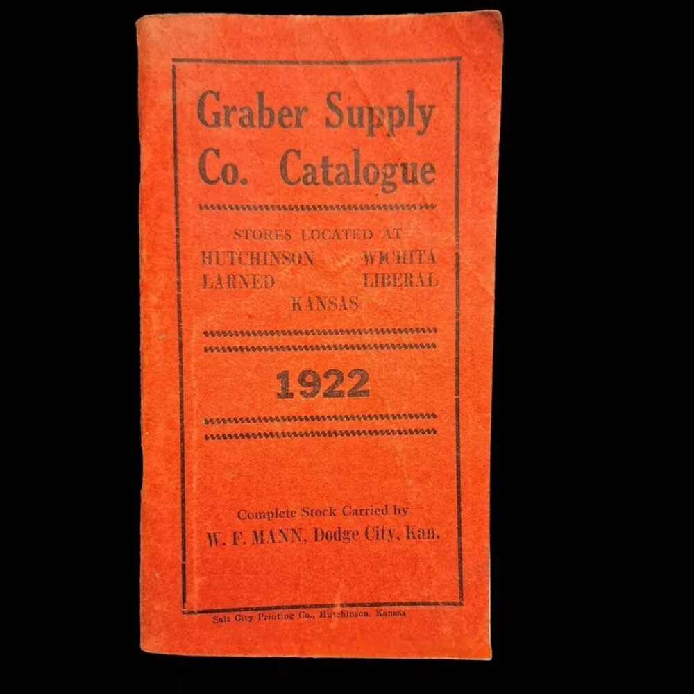 Vintage GRABER SUPPLY CO. Company Catalog ~ 1922 Advertisement